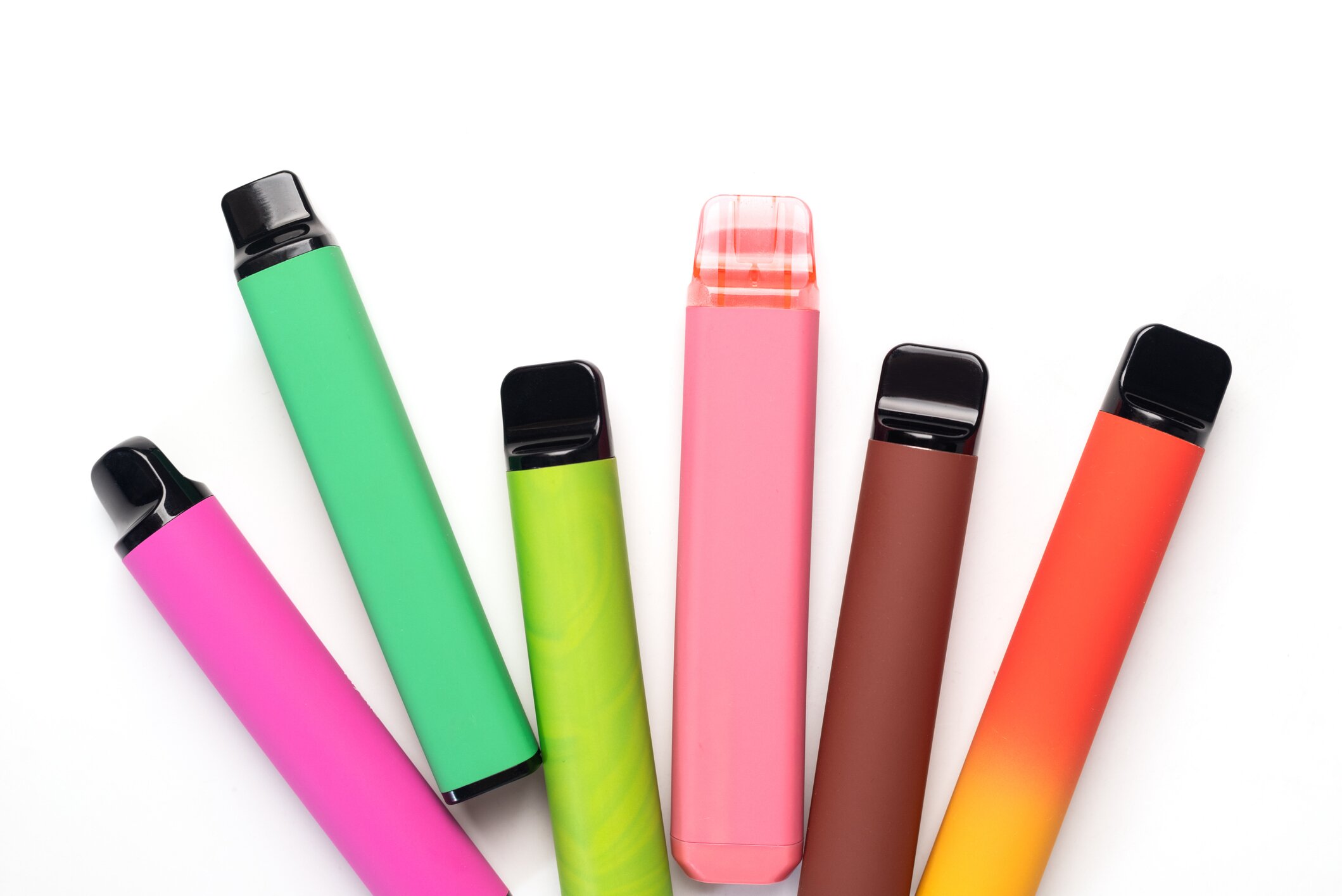 Verschiede Vapes mit diversen Geschmacksrichtungen. 