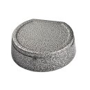 Aschenbecher Hammerschlag mit Deckel, rauchfrei, 14 x 4,5 cm