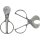 Zigarrenabschneider Schere "Chrom" Silber, aus Metall