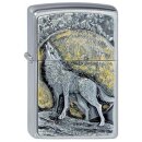 Zippo Feuerzeug - Wolf im Mondlicht