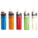 Reibradfeuerzeuge "Einfarbig-Transparent" 50er Display