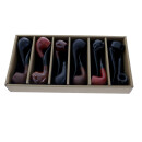 Pfeife "Excellent" braun u. schwarz mit Kunststoffmundstück, 9 mm Filter