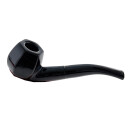 Pfeife "Excellent" braun u. schwarz mit Kunststoffmundstück, 9 mm Filter