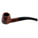 Pfeife "Excellent" braun u. schwarz mit Kunststoffmundstück, 9 mm Filter