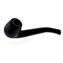 Pfeife "Excellent" schwarz Lack mit Kunststoffmundstück, 9 mm Filter