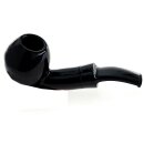 Pfeife "Excellent" schwarz Lack mit Kunststoffmundstück, 9 mm Filter