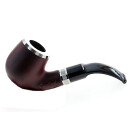 Pfeife "Excellent" mahagoni/schwarz, mit Kunststoffmundstück, 9 mm Filter