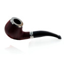 Pfeife "Excellent" mahagoni/schwarz, mit Kunststoffmundstück, 9 mm Filter