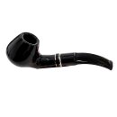 Pfeife "Excellent" braun u. schwarz mit Kunststoffmundstück, 9 mm Filter