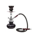 Shisha "LOTUS" schwarz, 25 cm, 1 Schlauch