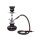 Shisha "LOTUS" schwarz, 25 cm, 1 Schlauch