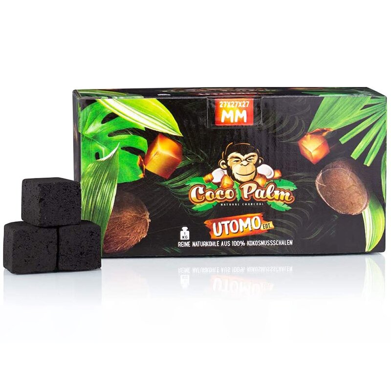 Coco Palm Utomo Naturkohle 1 kg in Würfeln; 27x27x27 mm, 6,90 €