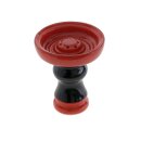 Shisha Kopf Keramik "Rot & Schwarz";...