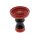 Shisha Kopf Keramik "Rot & Schwarz"; Höhe 9 cm Ø 7,7 cm