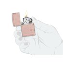Zippo Feuerzeug - Hearts RoseGold / Laser 360°