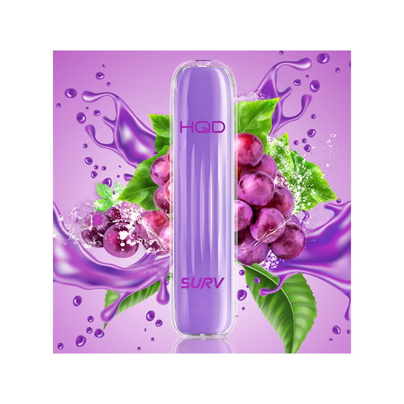HQD SURV - Grapey (Traube) - Einweg E-Shisha - 18 mg - 600 Zge, 5,50
