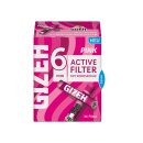 Gizeh Aktivkohlefilter Pink Size  Ø 6 mm, mit Kokoskohle, 34 Stück