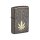 Zippo Feuerzeug - Cannabis Design (Black Ice Laser Two Tone)