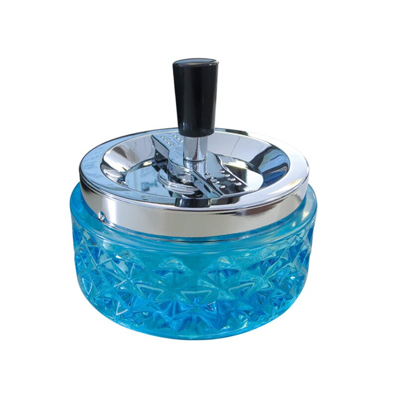 Drehaschenbecher Glas blau, Ø 11,9 cm, 7,90 €