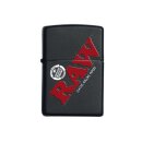 Zippo Feuerzeug - RAW - Black with Logo