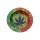 Aschenbecher "Reggae Hanf" bunt aus Metall, Ø ca.14 cm