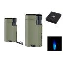 Zigarrenfeuerzeug "Winjet" olivgrün; 2er...