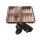 Humidor "Leder" Koffer mit Lederverkleidung für Zigarren, schwarz; inkl. Cutter 20,6x13x7,7cm