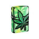 Zippo Feuerzeug - Glowing Canabis Design