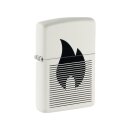 Zippo Feuerzeug - Zippo Design weiß-schwarz