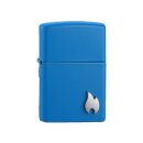 Zippo Feuerzeug - Emblem Attached Sky Blue Matte