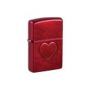 Zippo Feuerzeug - Stamped Heart Design