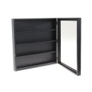 Vitrine für Clipper Feuerzeuge; schwarz; Holz;  leer für 72 Clipper