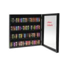 Vitrine für Clipper Feuerzeuge; schwarz; Holz;  leer für 72 Clipper