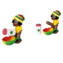 Aschenbecher "Polyresin Rasta Joint"; 7,5 x 11...