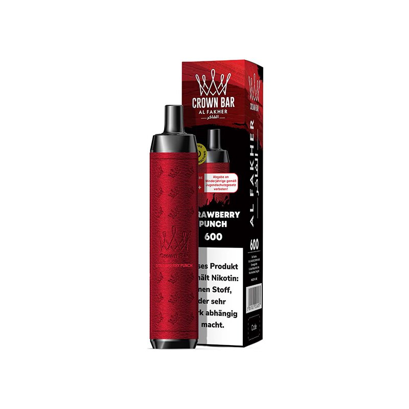 al fakher crown bar verboten Al Fakher Crown Bar 600 - Strawberry Punch (Erdbeere) - E-Shisha