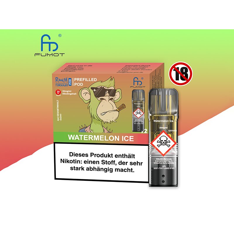 uwell crown 4 amazon RandM Tornado Prefilled Pod - Watermelon Ice (Wassermelone, Eis)