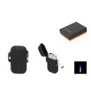 Zigarrenfeuerzeug "Eurojet"schwarz gummiert,...