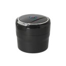 Autoaschenbecher "Patrick" schwarz mit LED, Ø 5,5/6,2 cm, H: 7,5 cm