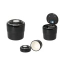 Autoaschenbecher "Schwarz/Silber" mit LED...