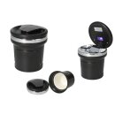 Autoaschenbecher "Schwarz/Silber" Carbonoptik...