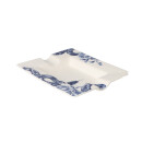 Zigarrenaschenbecher "Weiß/Blau" Keramik,...