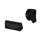 Pfeifentasche Leinen 1er, schwarz mit Kautschuk