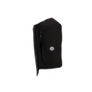 Pfeifentasche Leinen 1er, schwarz mit Kautschuk