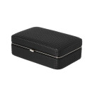 Reisehumidor Diamond schwarz mit Cutter, 19x12,5x7cm