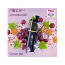 Mega Bar - GEMENI 2000 - Pods - Grape Ice (Weintraube) - mit Nikotin - 2er Set