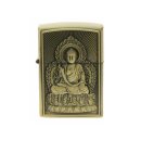 Benzinfeuerzeug "Buddha" Antik-Gold mit Einsatz