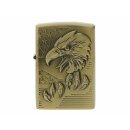 Benzinfeuerzeug "Eagle" Antik-Gold mit Einsatz