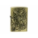 Benzinfeuerzeug "Phönix Relief" Antik-Gold...