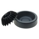 Aschenbecher "Lamelle" schwarz; Ø 11 cm; Höhe 5 cm