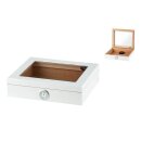 Humidor weiß matt mit Fenster 26x22x6,5 cm